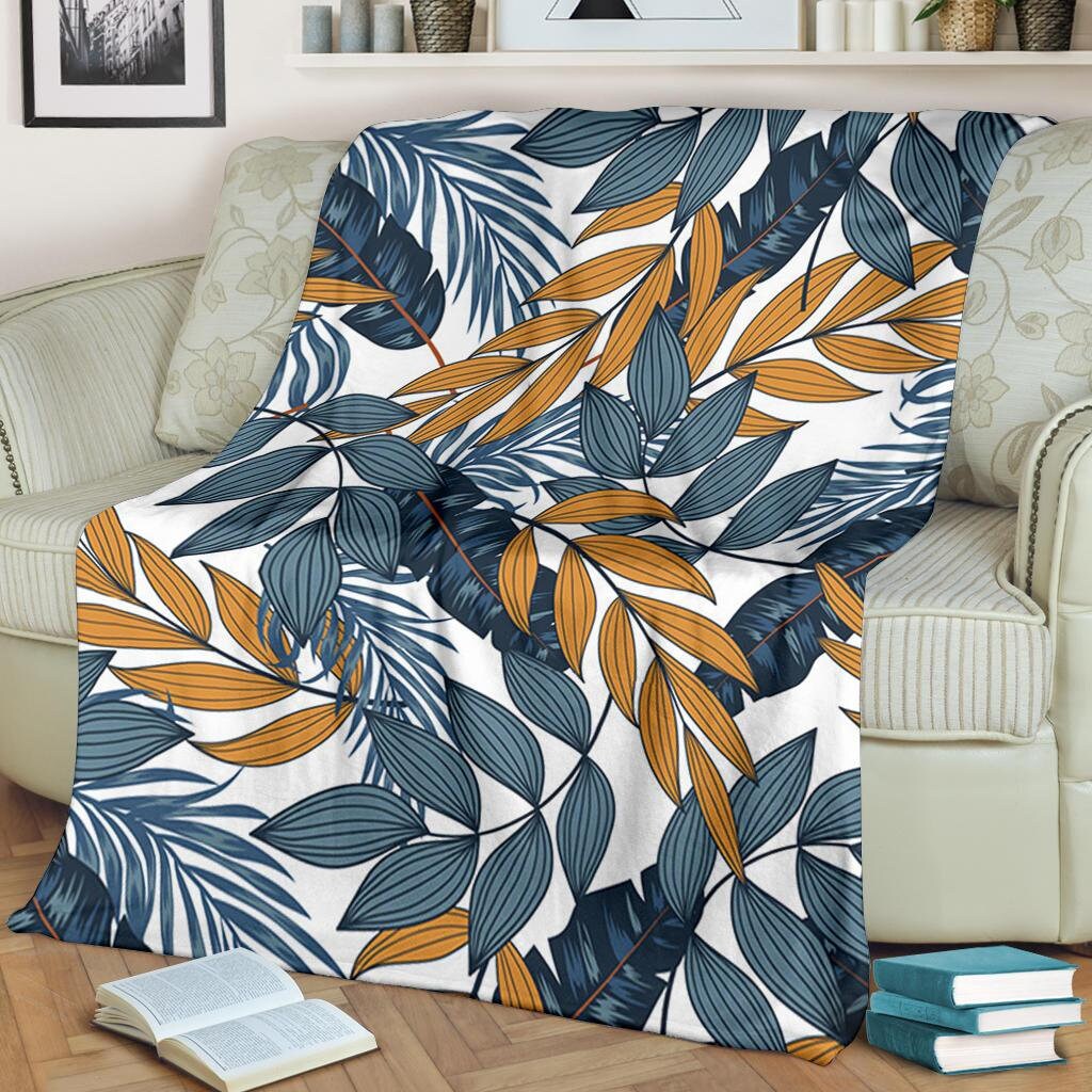 Tropical Leaves Blanket / Tropical Throw Blanket / Tropical Etsy UK