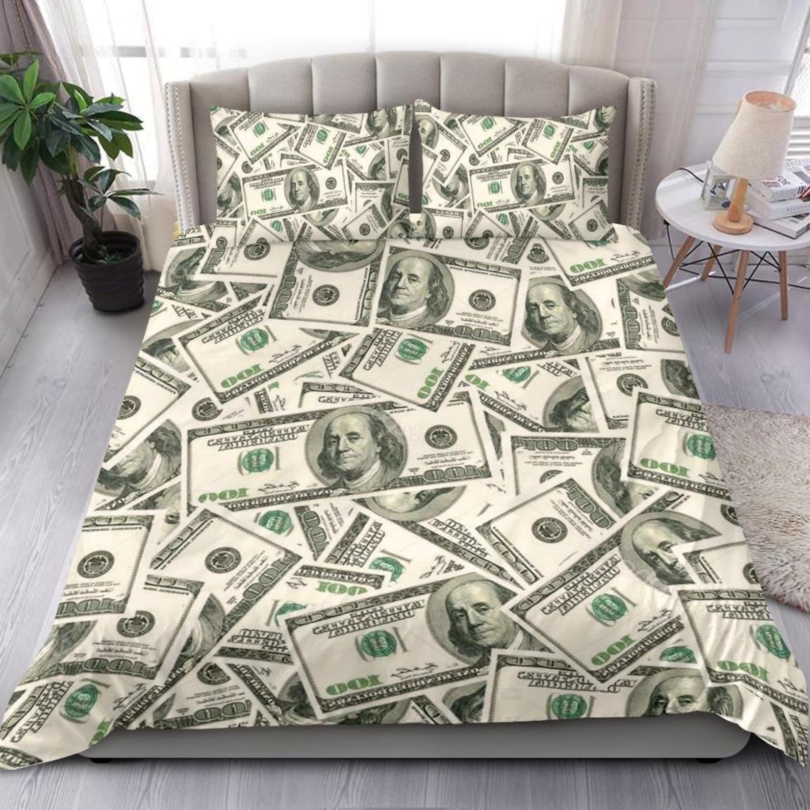 Money Duvet Cover and Pillow Covers Money Bedding Set Etsy