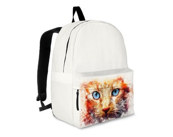 mini backpack hand-made backpack that looks like a real cat cute animal zipper backpack 3D simulation cat-shaped backpack WIN FRASLE handmade simulation bag cat bag