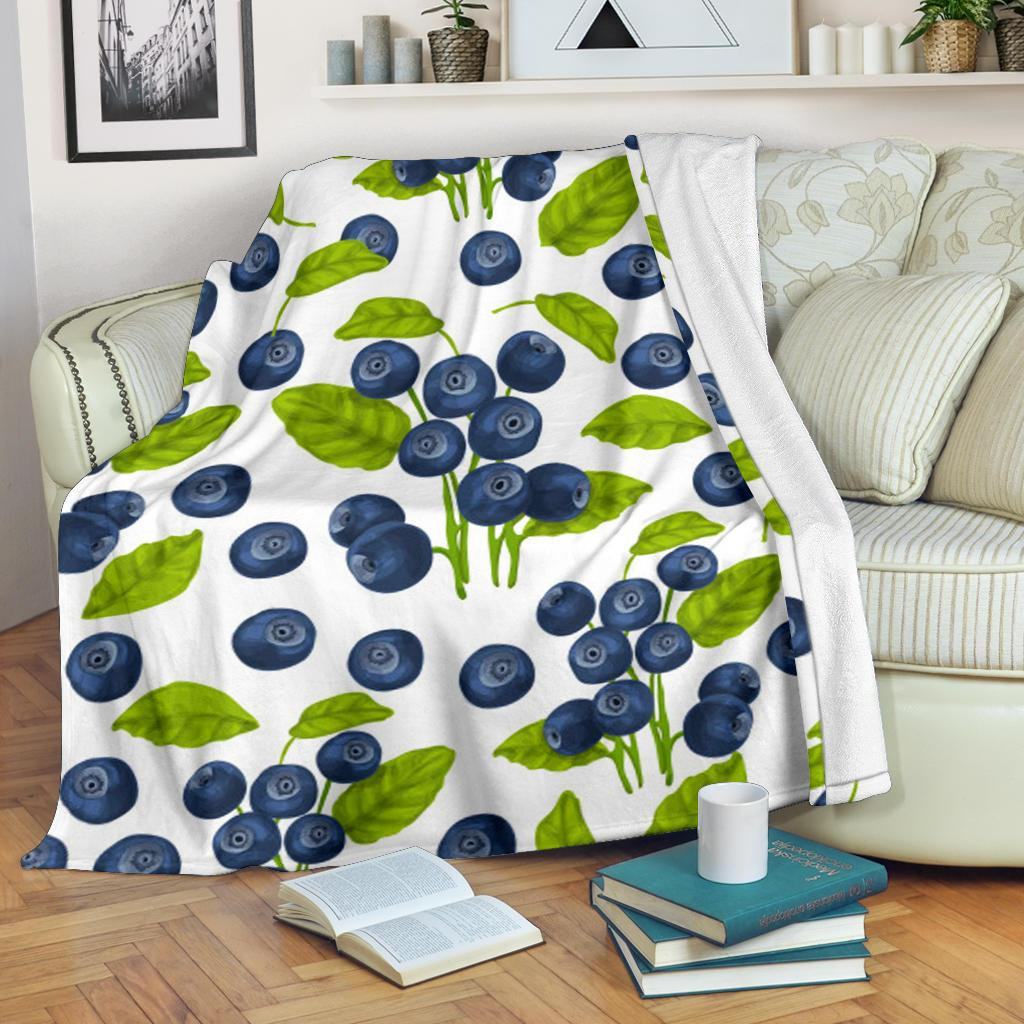 Blueberry Blanket / Blueberry Throw Blanket / Blueberry Fleece Etsy