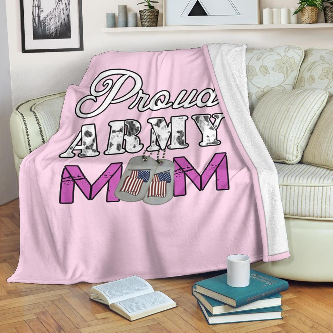 Army Mom Blanket / Proud Army Mom Throw Blanket / Proud Army Etsy