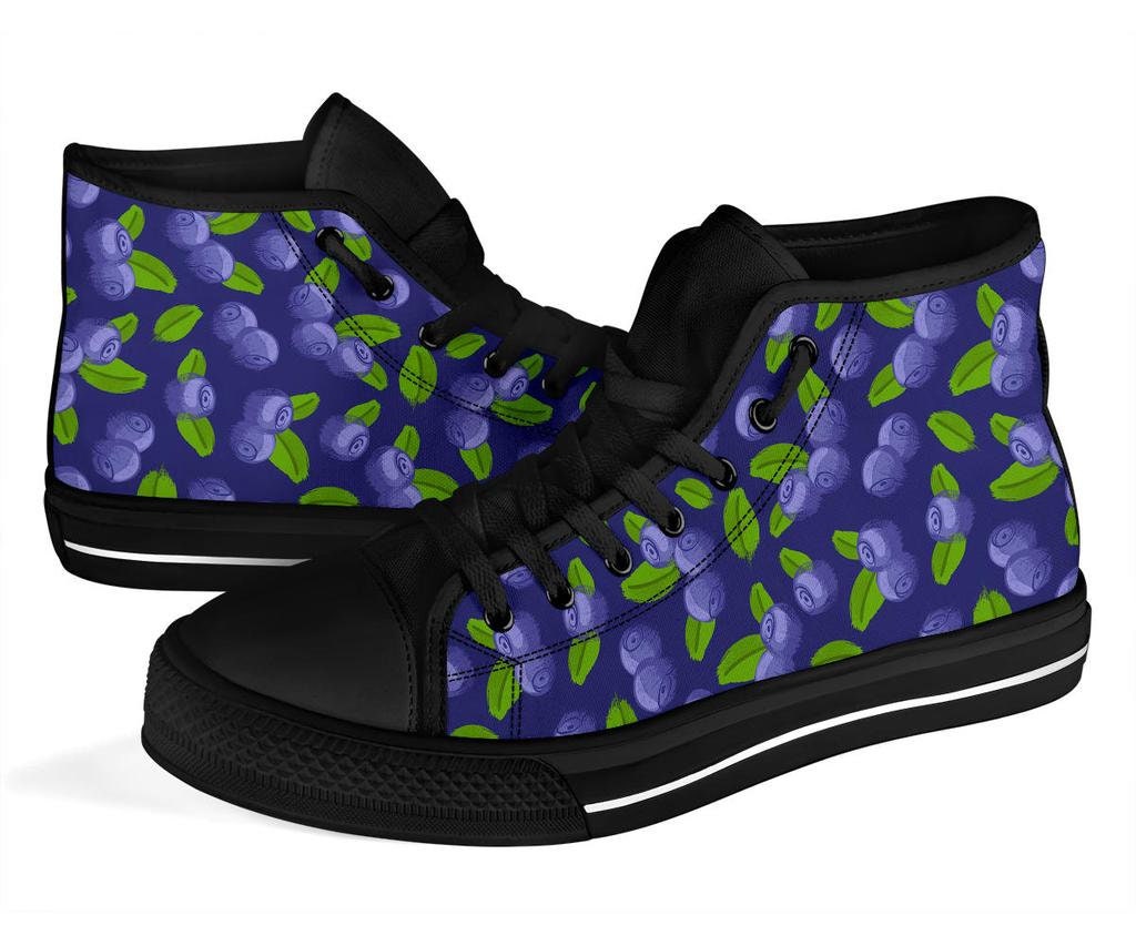 Blueberry High Top Sneakers / Blueberry Custom Print Blueberry High Top Sneakers / Blueberry Custom Print