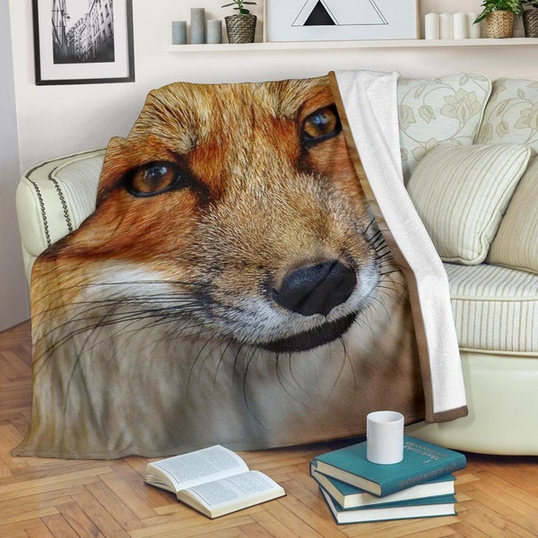 Fox Blanket / Fox Throw Blanket / Fox Fleece Blanket / Fox Adult Blanket / Fox Kid Blanket