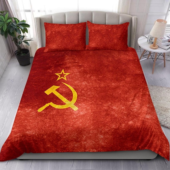 Soviet Union Duvet Cover and Pillow Covers USSR Bedding Set Etsy UK