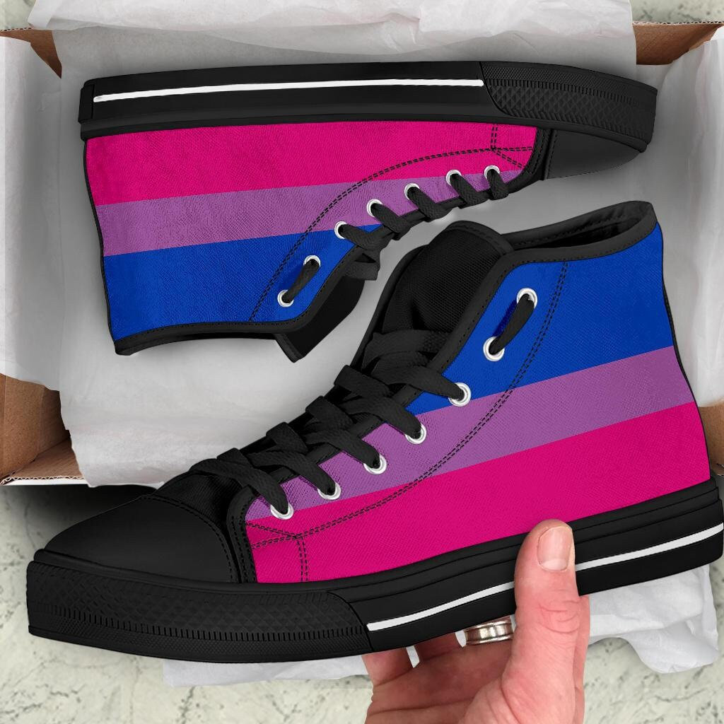 Bisexual High Top Shoes / Bisexual Custom Print Shoes / - Etsy Australia