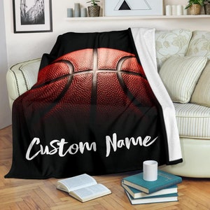 Basketball Custom Name Blanket / Basketball Throw Blanket / Basketball Fleece Blanket / Basketball Adult Blanket / Basketball Kid Blanket