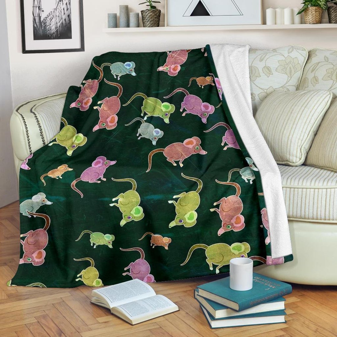 Mouse Blanket / Rat Throw Blanket / Mouse Fleece Blanket / Rat Cozy