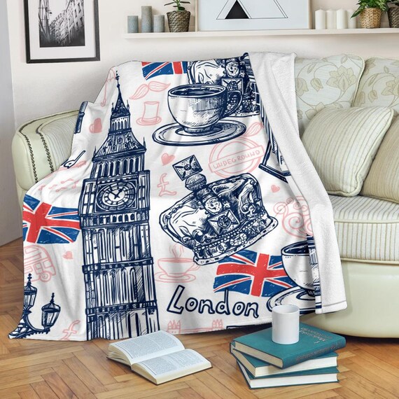London Blanket / London Throw Blanket / London Fleece Blanket Etsy UK