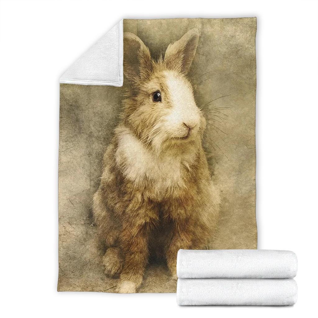 Rabbit Blanket / Rabbit Throw Blanket / Rabbit Fleece Blanket Etsy