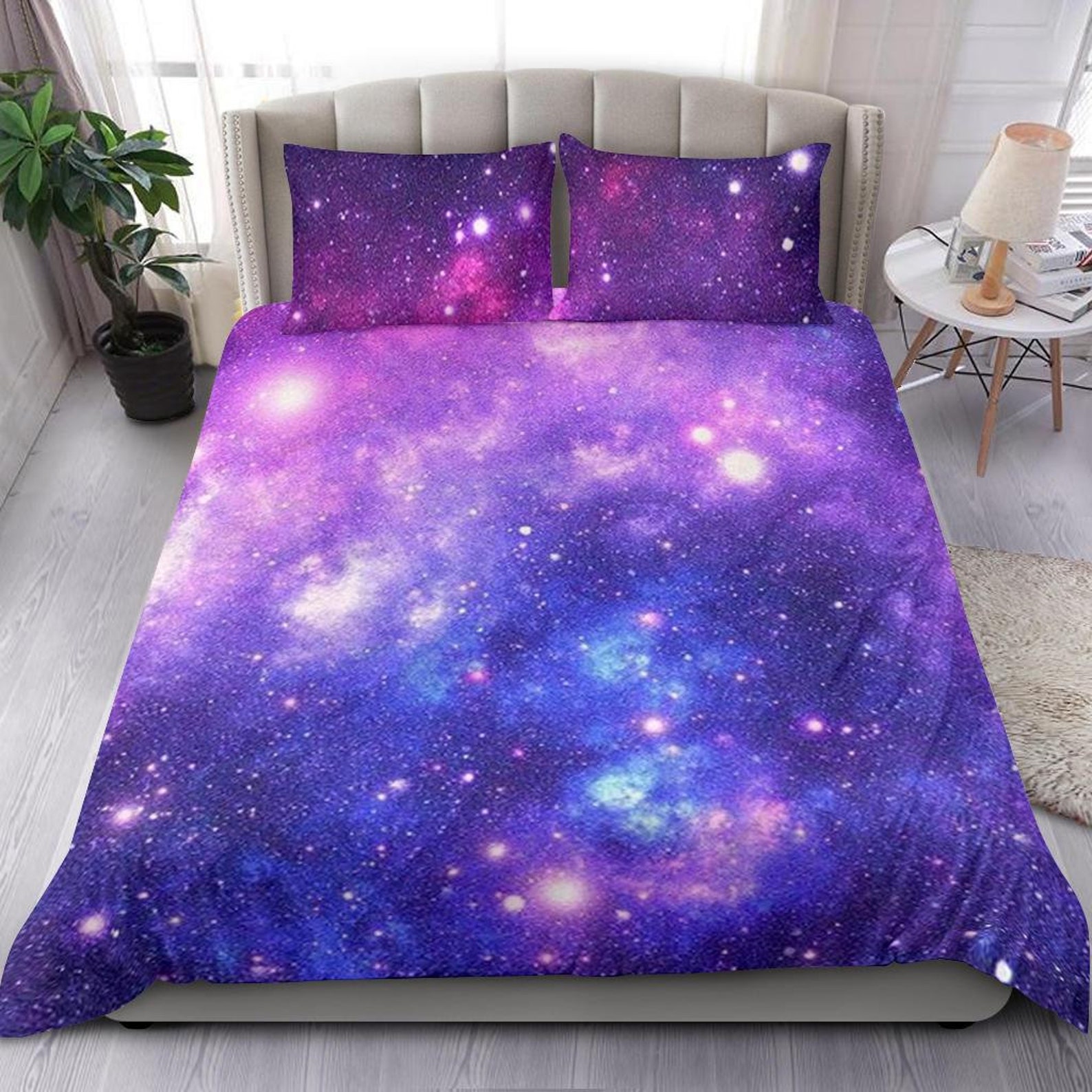 Galaxy Duvet Cover and Pillow Covers Galaxy Bedding Set Etsy UK