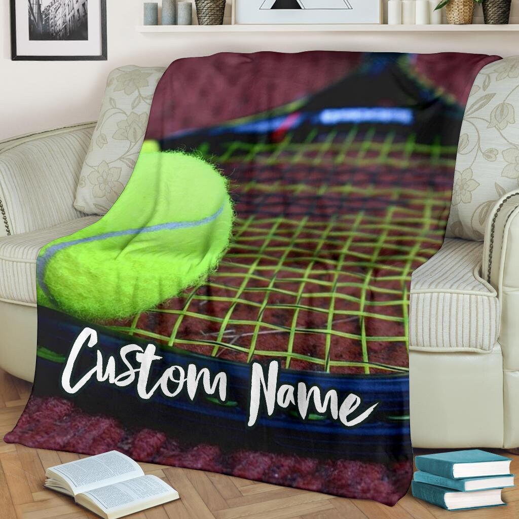Tennis Custom Name Blanket / Tennis Throw Blanket / Tennis Etsy