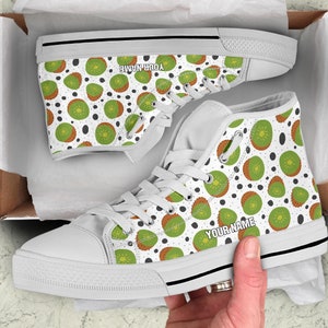 Kiwi Name High Top Sneakers / Kiwi High Top Schuhe / Kiwi Custom Print Sneakers Schuhe / Kiwi Liebhaber Geschenk