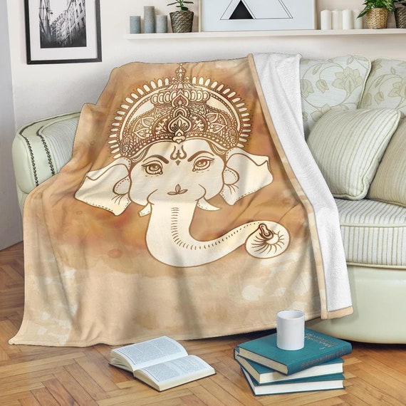 Ganesha Idol Blanket / Ganesha Throw Blanket / Ganesha Fleece Etsy