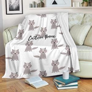Personalisierte Wolf Cub Decke: Weicher Fleece-Überwurf