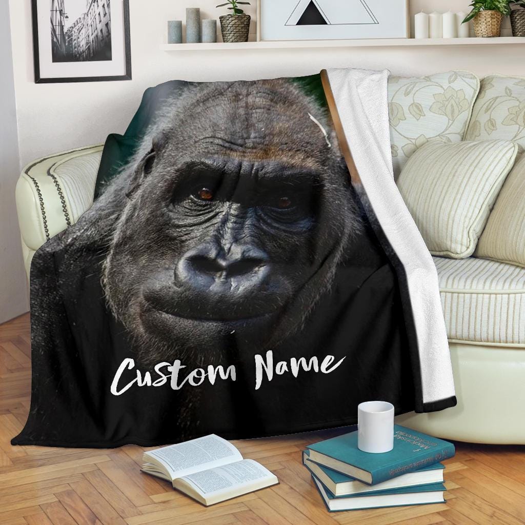 カスタムゴリラフリースブランケット：パーソナライズされたスロー