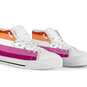 Lesbian High Top Sneakers /Lesbian High Top Shoes / Lesbian Custom Print Shoes / Lesbian Gift image 5