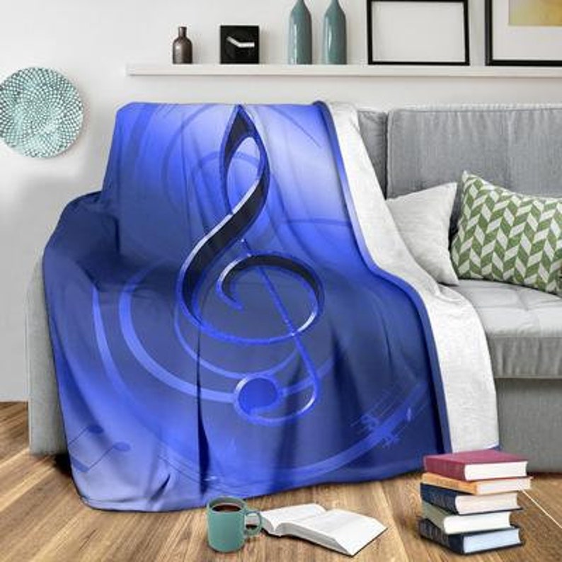 Music Blanket / Music Throw Blanket / Music Fleece Blanket / Etsy