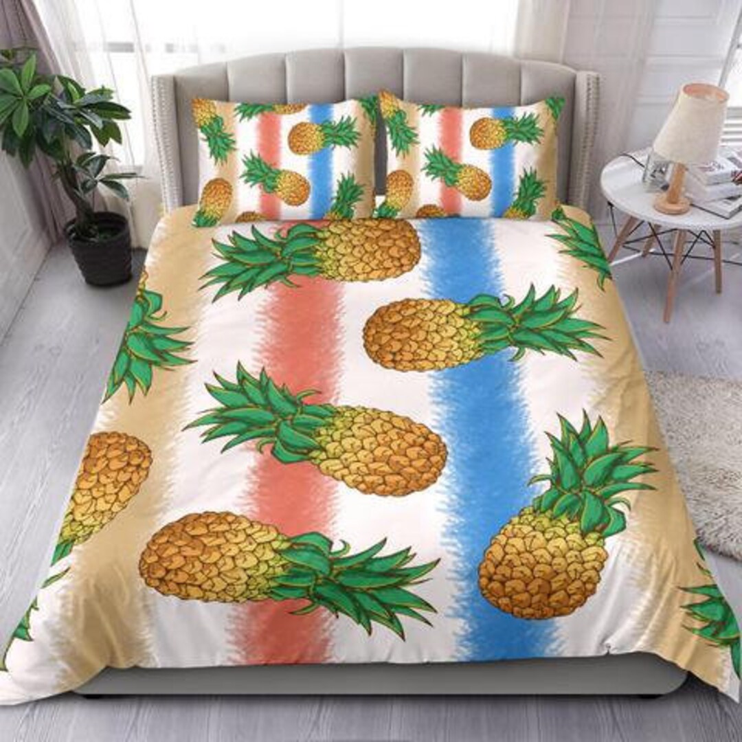Pineapples Duvet Cover and Pillow Covers Pineapples Bedding Etsy