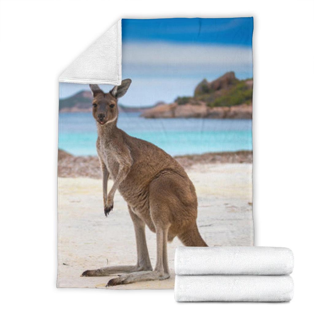 Kangaroo Blanket / Kangaroo Throw Blanket / Kangaroo Fleece Etsy