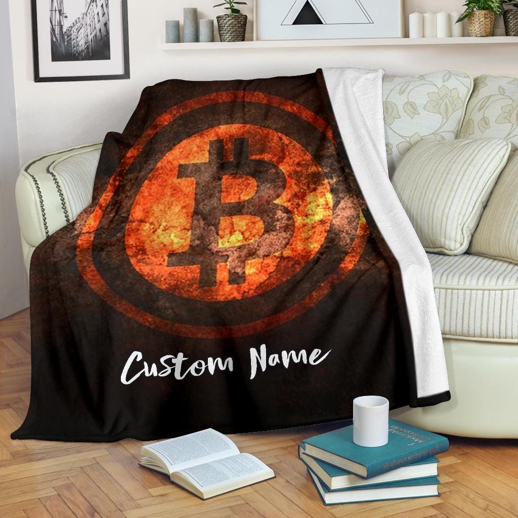 Bitcoin Custom Name Blanket / Bitcoin Throw Blanket / Bitcoin Fleece Blanket / Bitcoin Adult Blanket / Bitcoin Kid Blanket / Bitcoin Gift