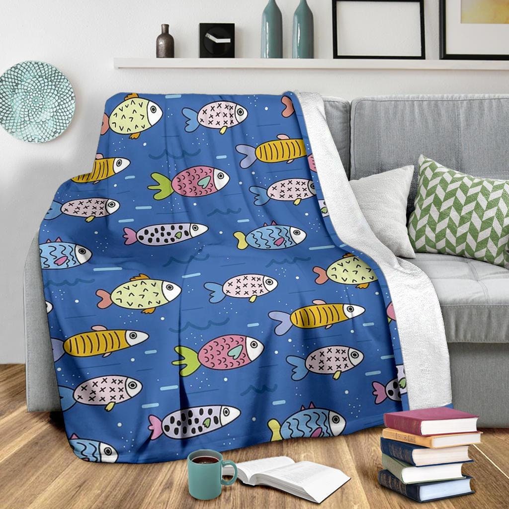 Fish Blanket / Fish Throw Blanket / Fish Fleece Blanket / Fish Etsy