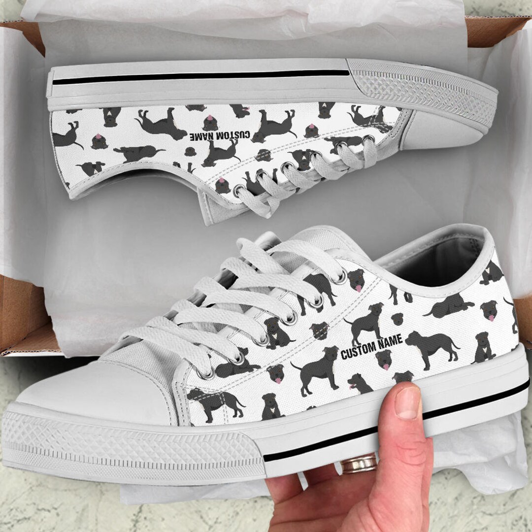 Bull Terrier Heart Pattern Print Men Women's High Top Shoes