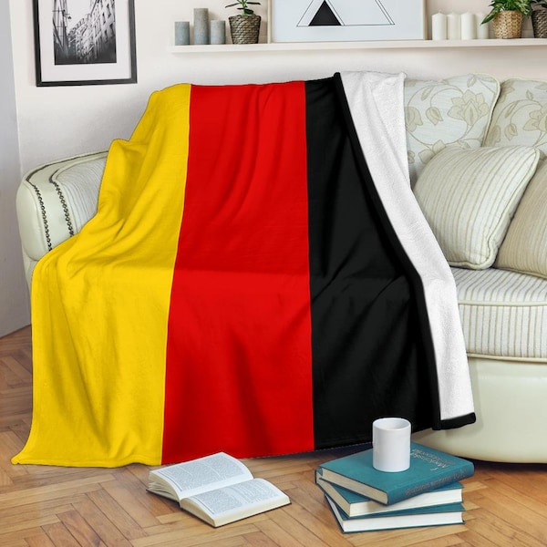 German Flag Blanket / German print blanket / Flagge Deutschlands / Cosy Fleece blanket