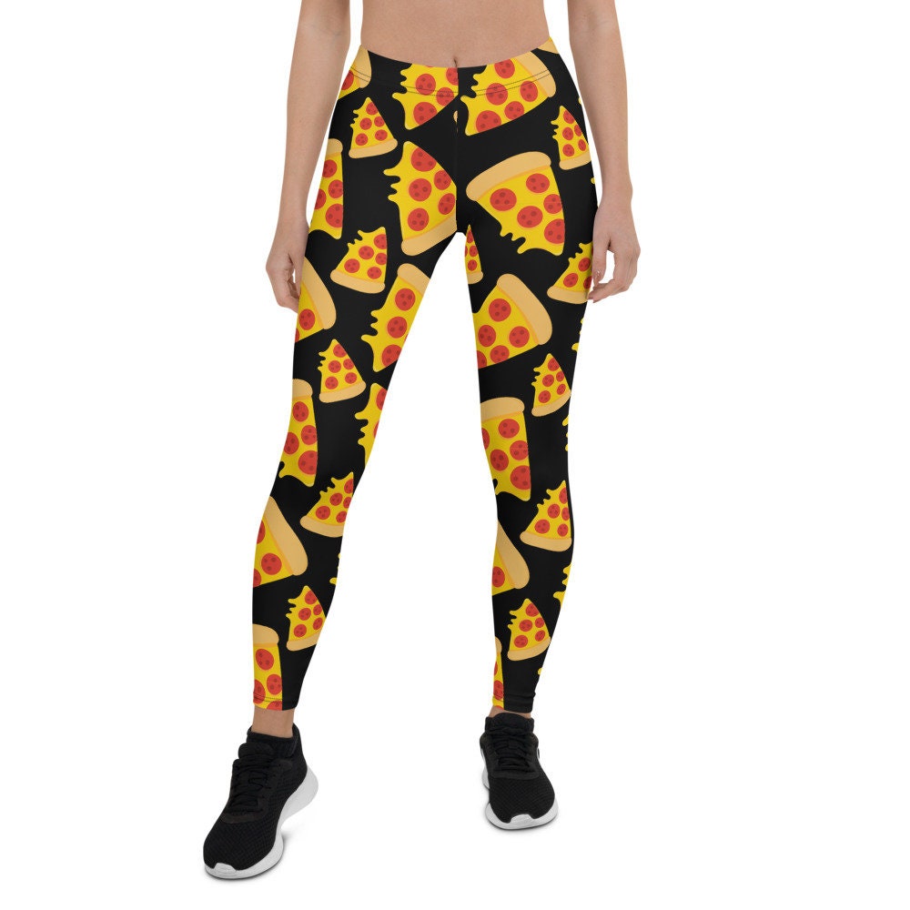 Pizza Leggings / Pizza Women Workout Tights Gym / Pizza High - Etsy