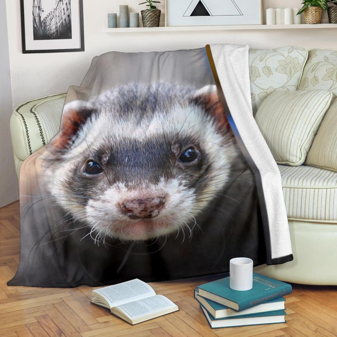 Ferret Blanket / Ferret Throw Blanket / Ferret Fleece Blanket / Ferret Cozy Blanket / Ferret
