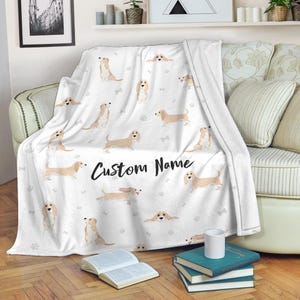 Basset Hound Fleece Blanket: Custom Dog Throw