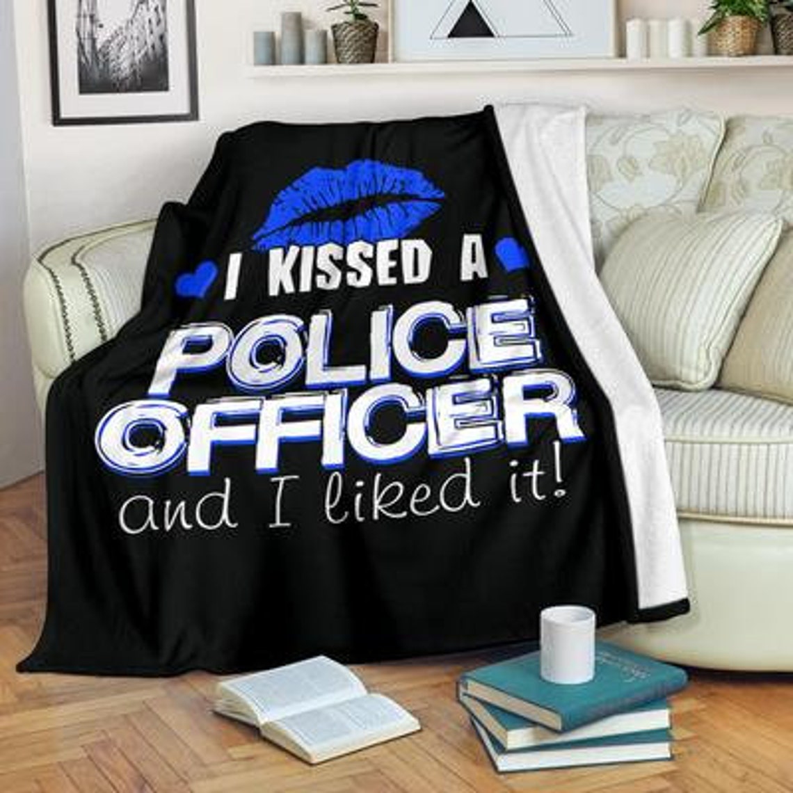 Police Officer Blanket / Police Officer Throw Blanket / Police Etsy