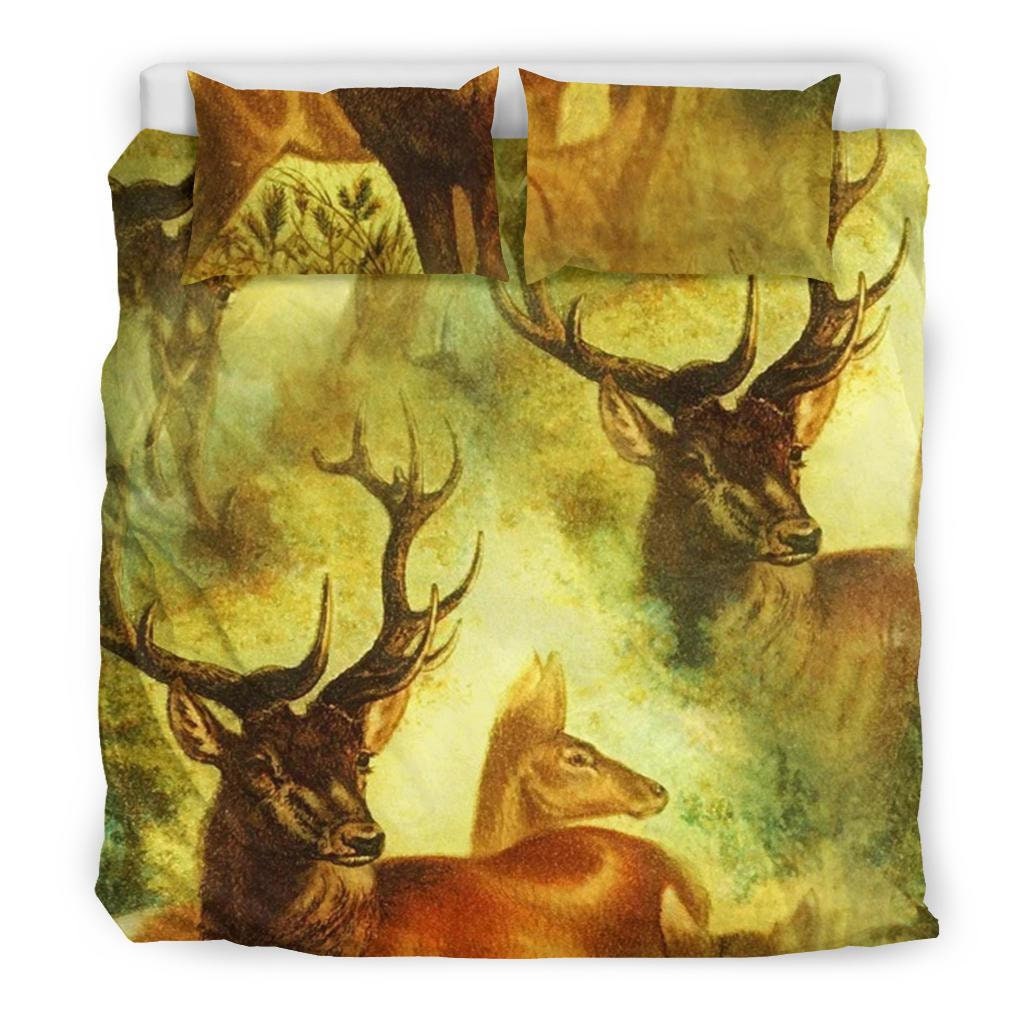 Deer Duvet Cover and Pillow Covers Deer Bedding Set Deer Etsy UK