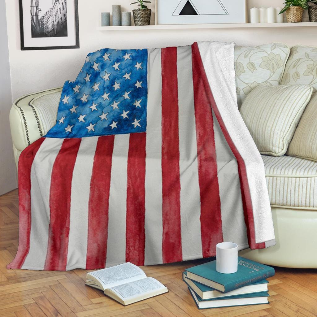 USA Flag Blanket / American Flag Blanket / USA Flag Fleece - Etsy