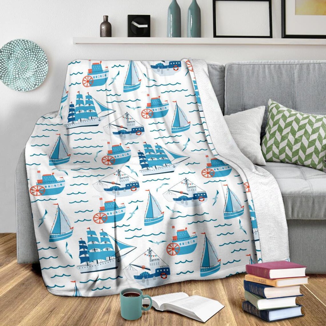 Sailing Blanket / Sailing Throw Blanket / Sailing Fleece Etsy UK