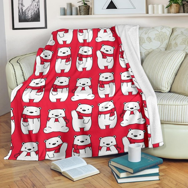 Polar Bear Blanket Etsy
