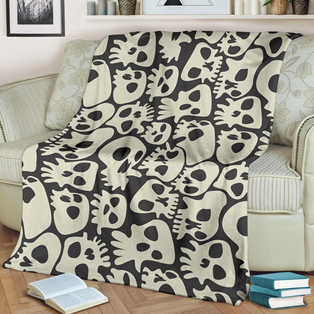 Ghosts Blanket / Ghosts Throw Blanket / Skulls Fleece Blanket Etsy