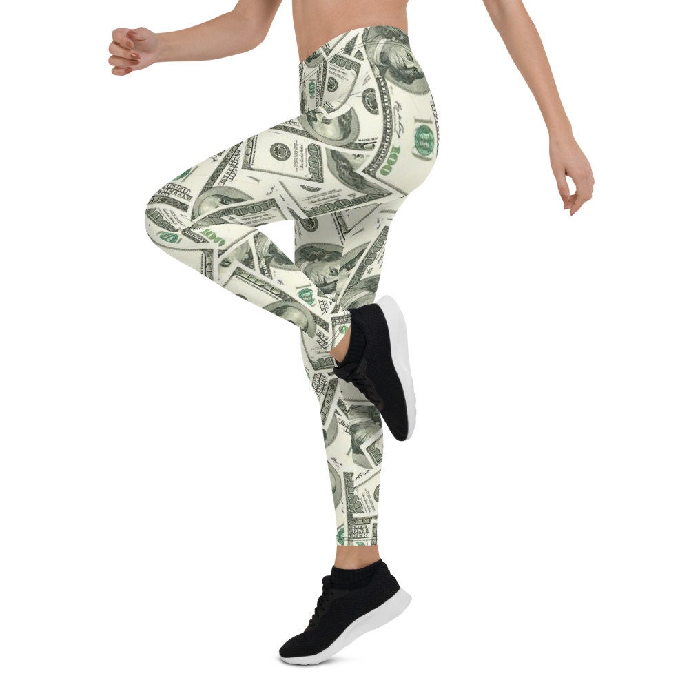 Money Leggings / Dollar Leggings / Money Women Workout Tights Gym / Money  High Waisted Yoga Pants 