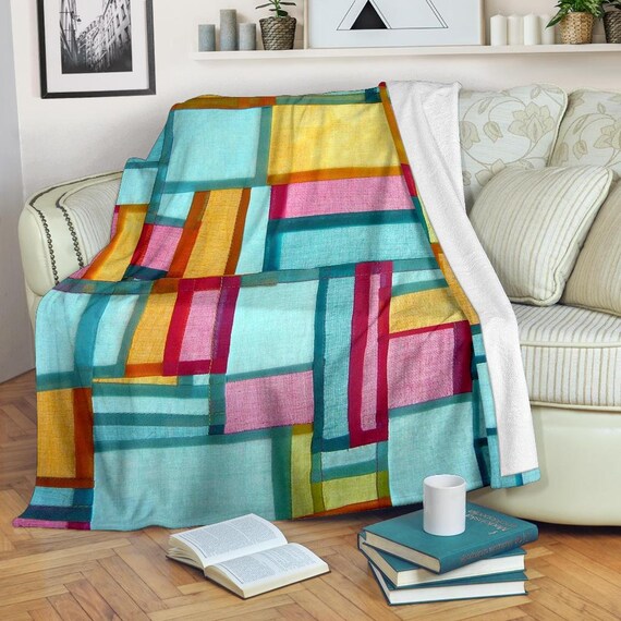 Geometrical Blanket / Geometrical Throw Blanket / Geometrical Etsy