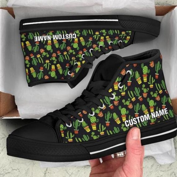 Cactus Custom Name High Top Shoes / Cactus Plant Custom Print - Etsy Australia Cactus Custom Name High Top Shoes / Cactus Plant Custom Print - Etsy Australia