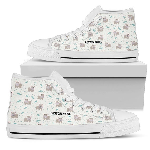 Hippo Custom Name High Top Sneakers