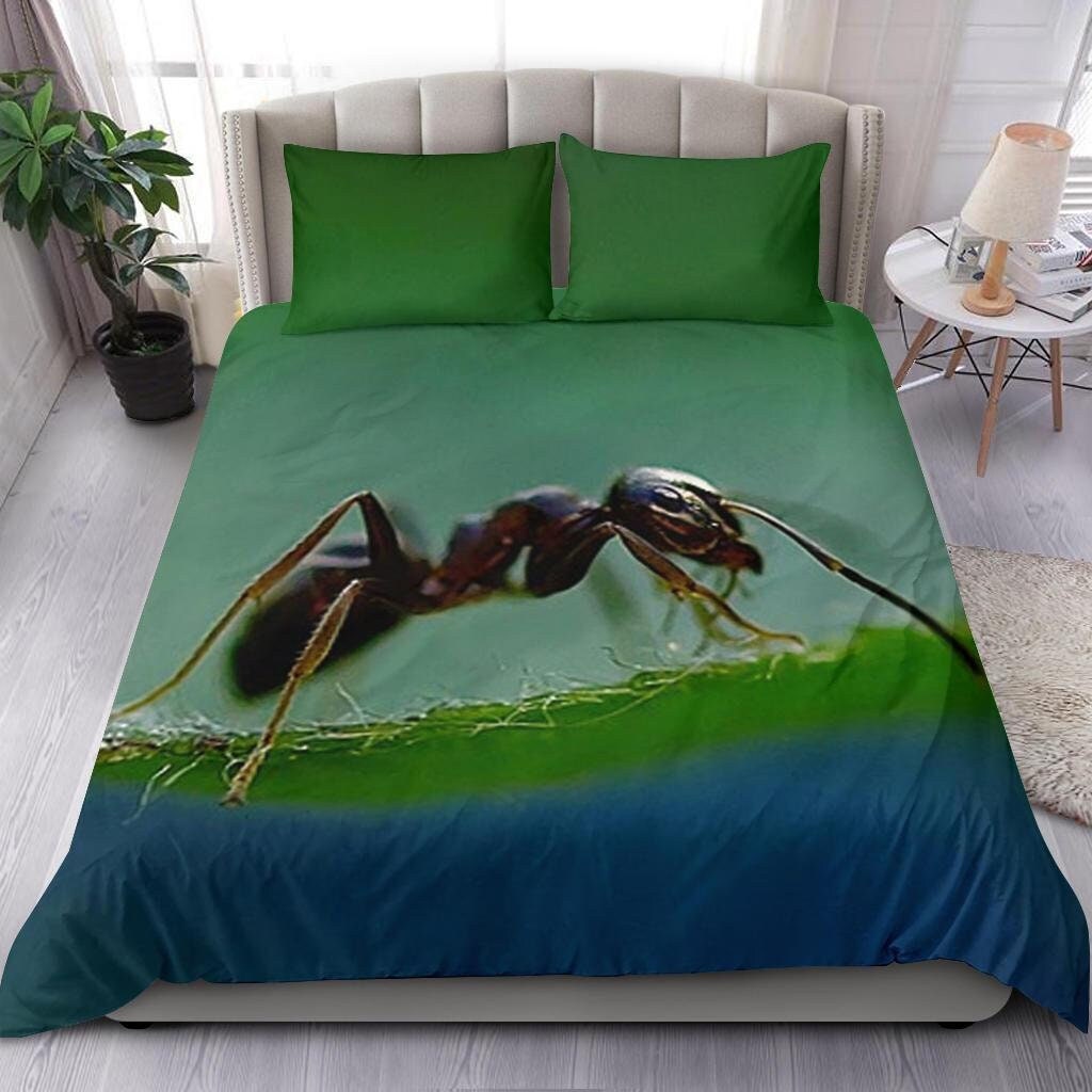 Capa de edredom e fronhas de formiga inseto - Conjunto de cama de formiga inseto - Capa de cama de formiga