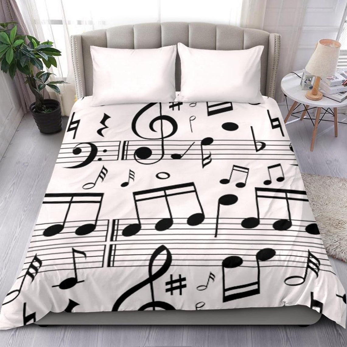 Musik Bettwäsche Set - Jazz & Hip Hop Design Für Kinder & Teens