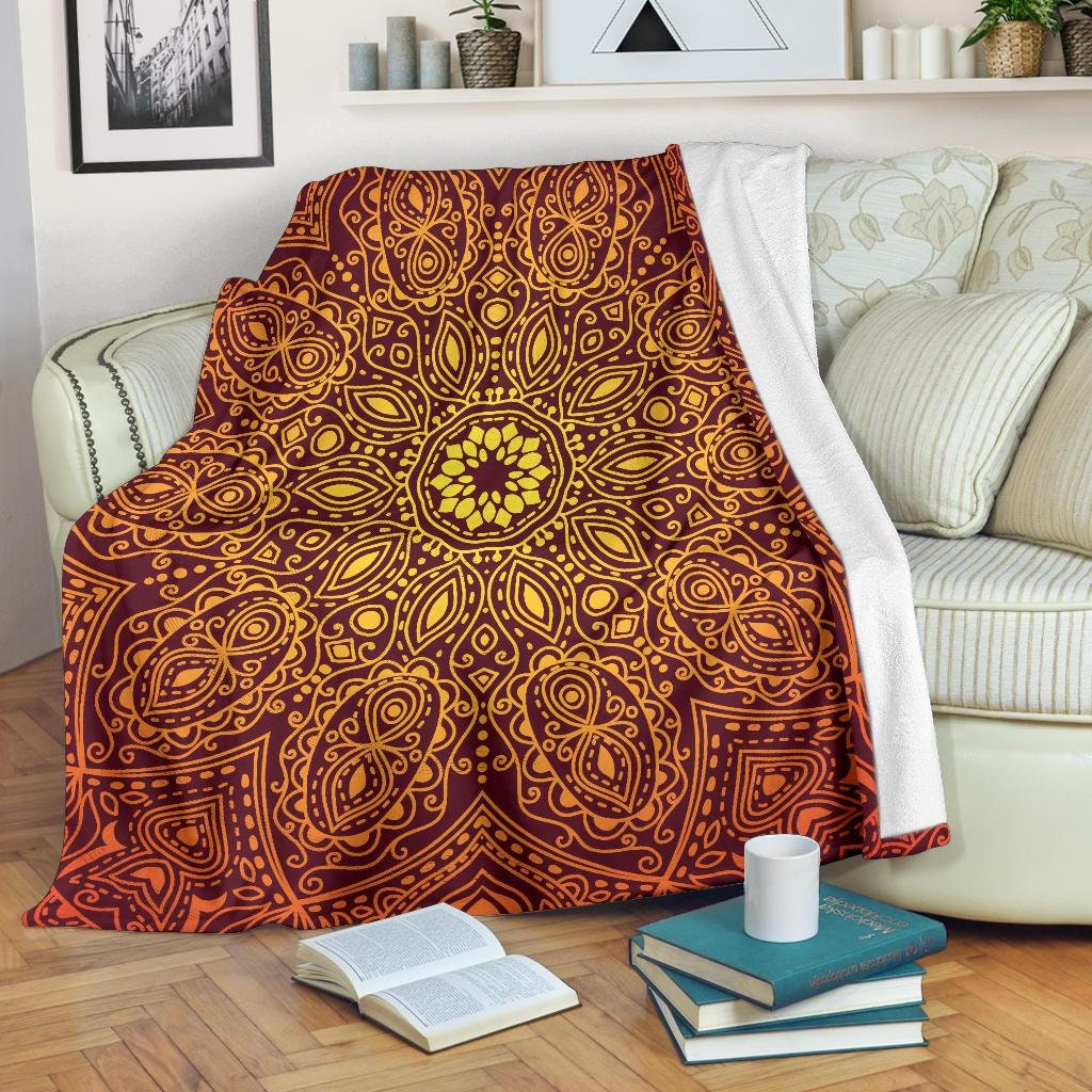 Mandala fleece online blanket