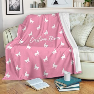 Llama Custom Name Blanket / Llama Throw Blanket / Llama Fleece Blanket / Llama Adult Kid Blanket / Llama Cozy Blanket / Llama Lover Gift