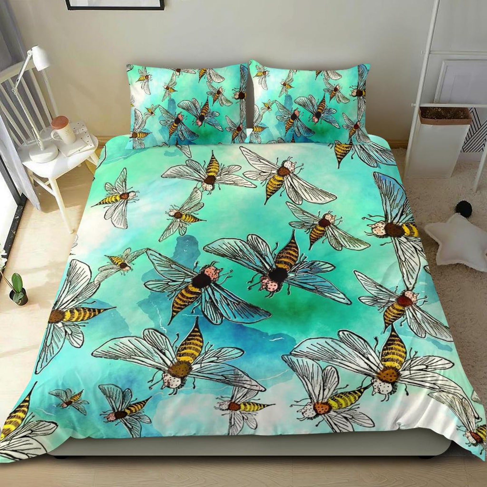 Bee Willow Bedding - f0khg7s