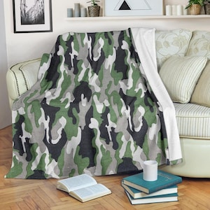 Camo Fleece-Decke: Ultraweicher Camouflage-Überwurf