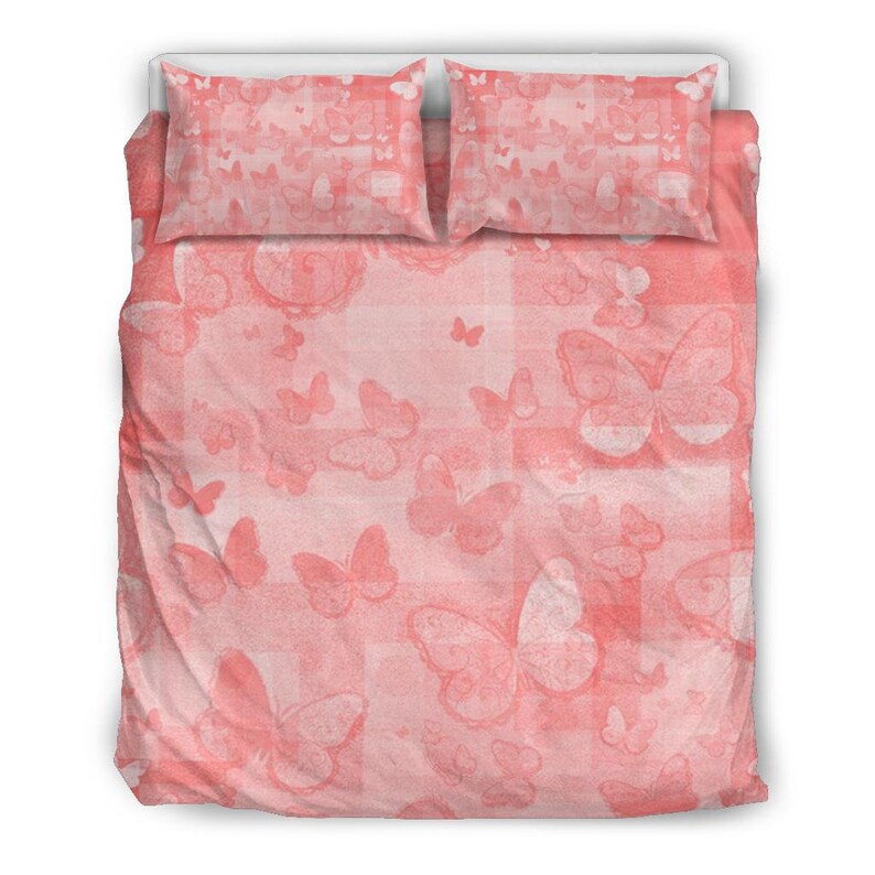 Pink Butterfly Duvet Cover and Pillow Covers Butterfly Etsy