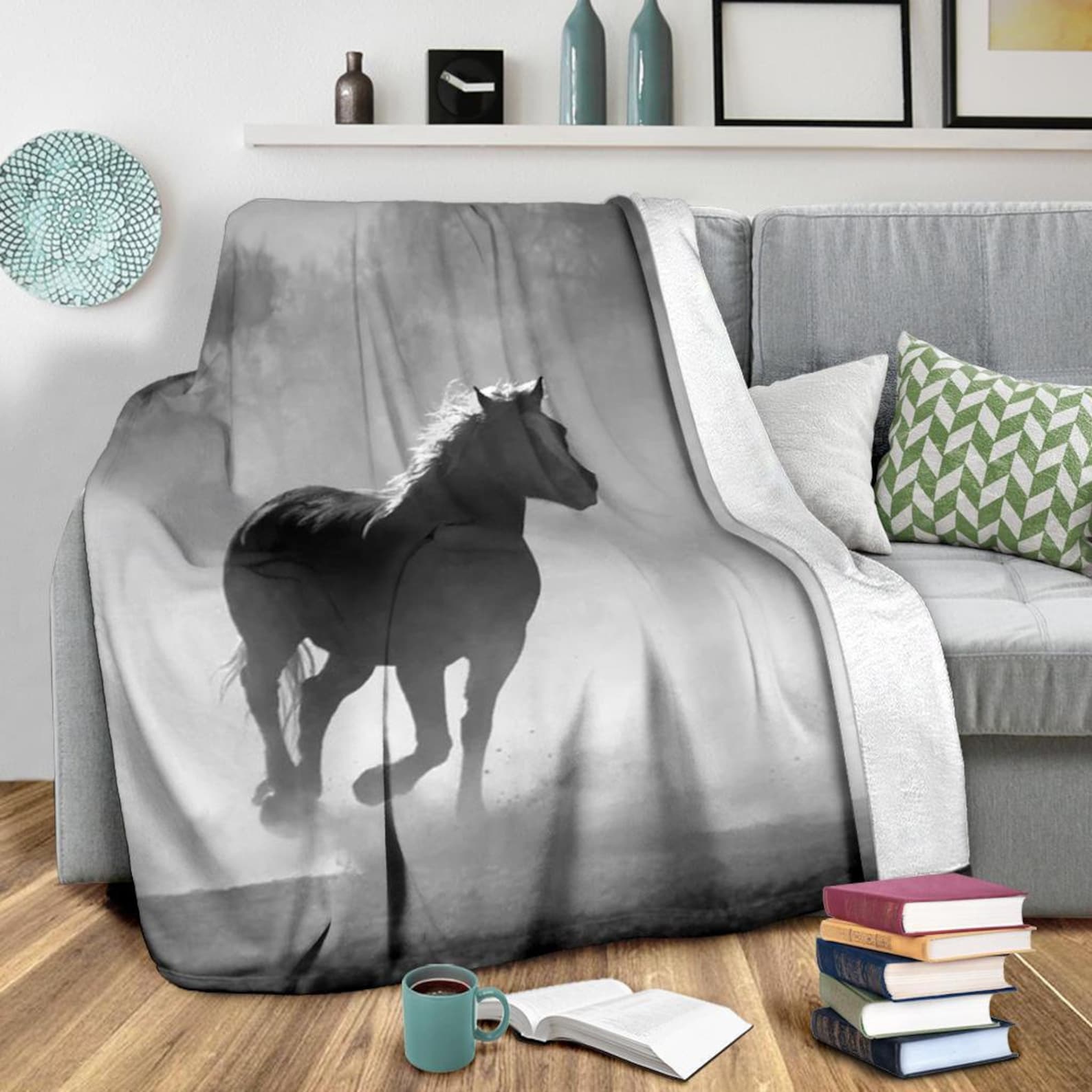 Horse Blanket / Horse Throw Blanket / Horse Fleece Blanket / Etsy