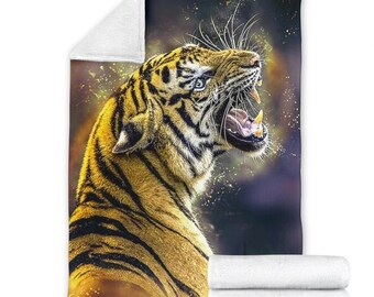 Couverture Nomade Tigre Sauge - LUCIE