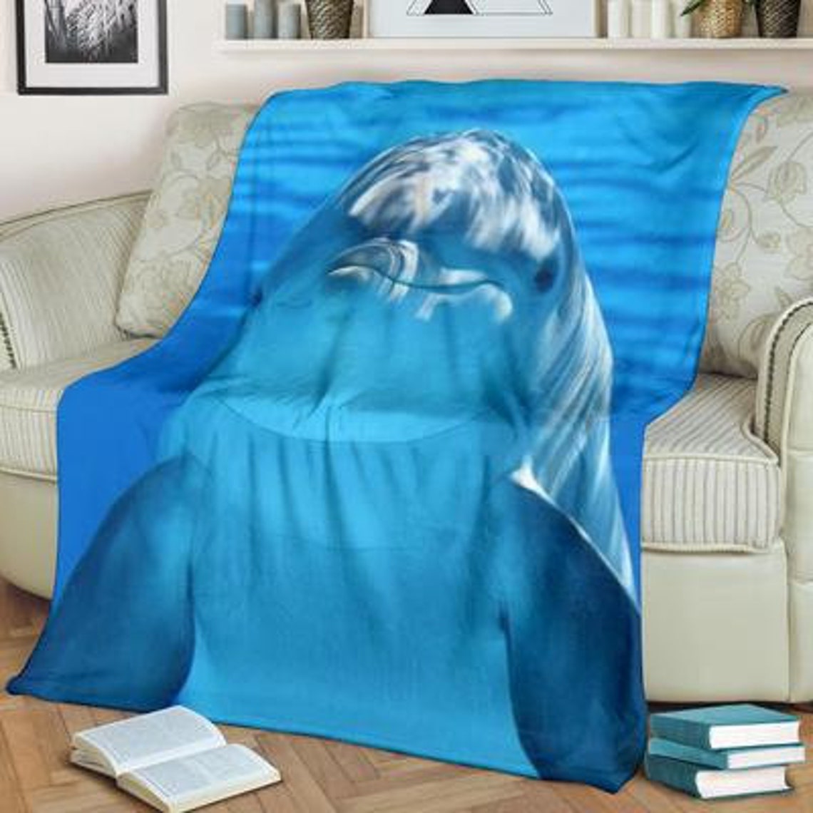 Dolphin Blanket / Dolphin Throw Blanket / Dolphin Fleece Etsy